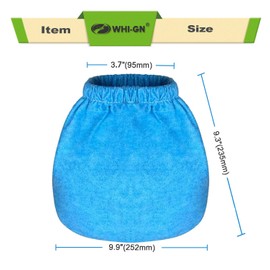 15 Pack VRC5 Cloth Filters for Vacmaster 4 to 16 Gallon Wet/Dry Vacuums, also fit for Craftsman 2 & 2-1/2 Gallon Shop Vacs 916949, 9-16949
