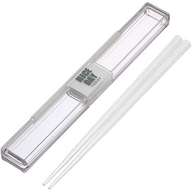Iwasaki Industrial Chopsticks Set, 7.1 inches (18 cm), White, Comes in a Very Strong Case