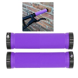 PLATT Non-slip Soft Rubber Handlebar Grips for Mountain Bike/BMX with Aluminium Handlebar End Plugs and Allen Key