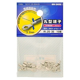 Ohm Electric Circular Terminals (R1.25-3S/15 pieces) DZ-R1.25-3S/A15