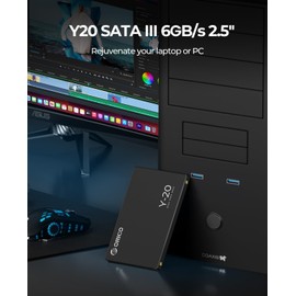 ORICO 2TB SSD SATA III 6Gb/s 2.5 Inch Internal Solid State Drive, Read Speed up to 500MB/sec, Compatible with Laptop and PC Desktops (Black)-Y20