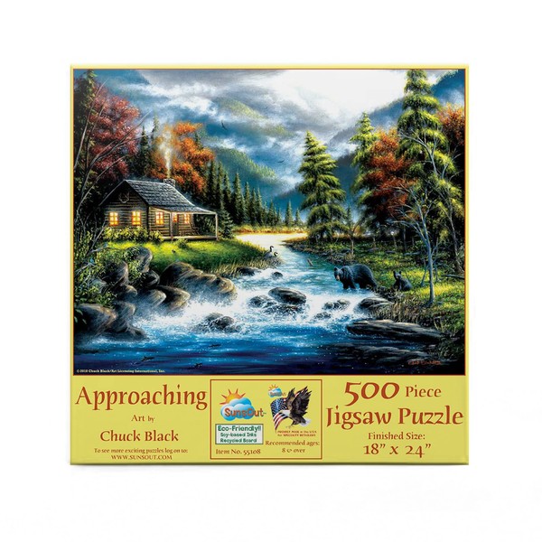 SUNSOUT INC - Approaching - 500 pc Jigsaw Puzzle by Artist: Chuck Black - Finished Size 18" x 24" - MPN# 55108