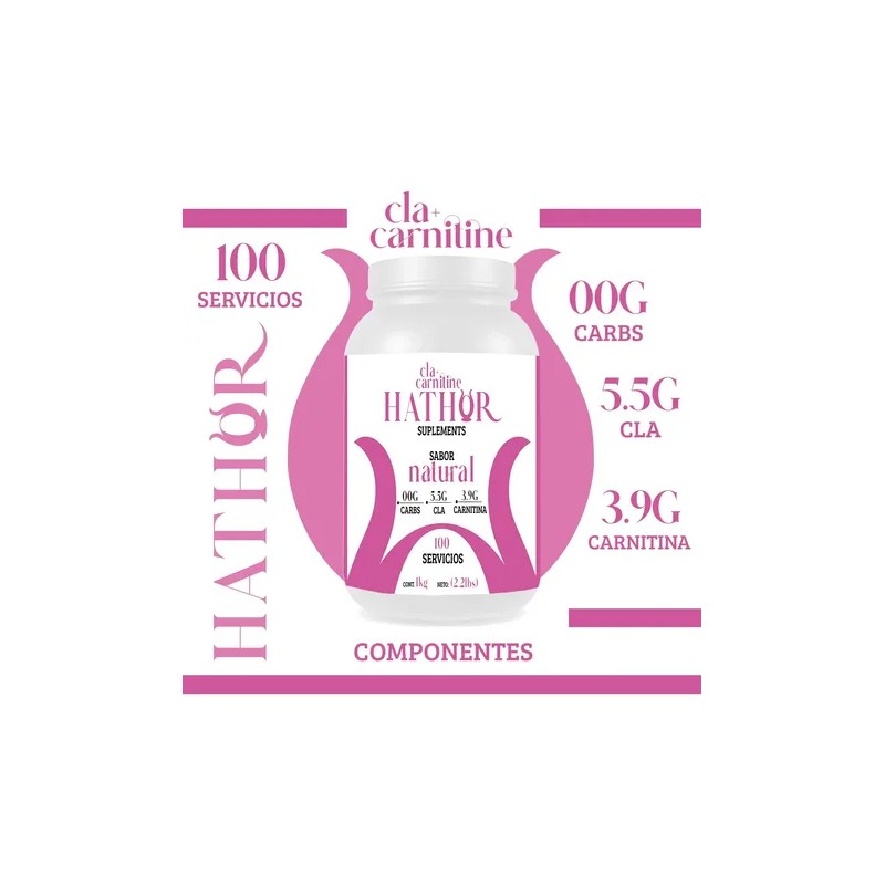 Cla Carnitina 1kg Hathor Suplements 100 Servs