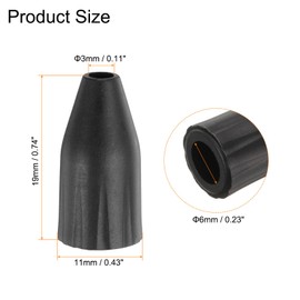 HARFINGTON 20 Pcs Air Nozzle Tip 6mm Rubber Blow Gun Tip for Air Blow Guns Tool Parts & Accessories, Black