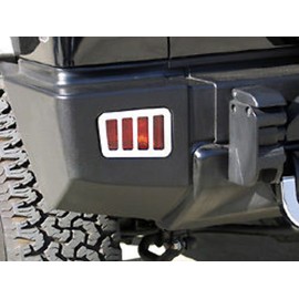 Pirate Mfg H20048SC 05-10 H2 Hummer SUV & SUT Chrome Billet Rear Bumper Light Guards