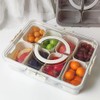 Wnddle Snackbox mit 8 Fächern, Auslaufsicherer Snackteller Organizer für Süßigkeiten,
