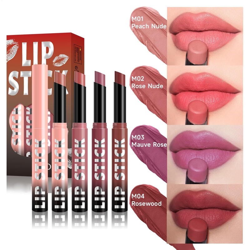 Matte Lipstick Set - Lightweight Lip Gloss | Hydrating Waterproof