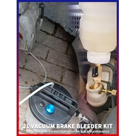 Punmew 2L Vacuum Brake Bleeder Kit One Person Pneumatic Brake Fluid Bleeder Kit with 2L Fluid Extractor and 1L Refilling Bottle