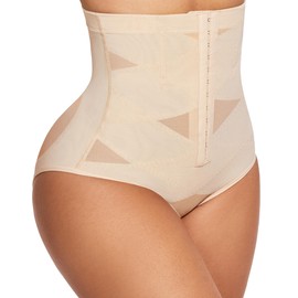 LANCS Tummy Control Shapewear Panties for Women High Waisted Compression Underwear Waist Trainer Body Shaper Girdle (US, Alpha, 3X-Large, Regular, Regular, Beige)