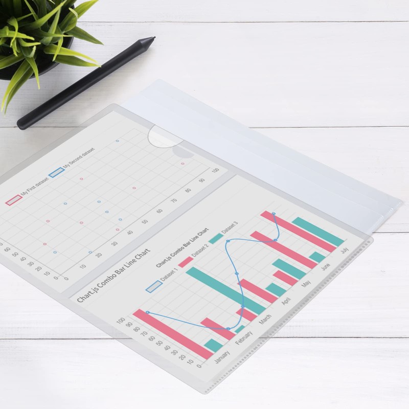 COSHEHKG 24Pcs Clear Punched Pockets A4, Poly Pockets Sheet Protector