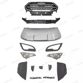 FOFUYEY For EcoSport 2018-21 Upper Grille Grill/Lower Covers/Fog lights /Bumper Brackets