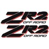 2Pc ZR-2 4X4 Off Road Decal ZR2 Sticker Extreme Replacement