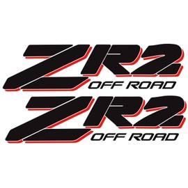 2Pc ZR-2 4X4 Off Road Decal ZR2 Sticker Extreme Replacement for S10 Sonoma ZR2