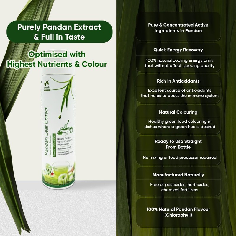 Natural Pandan Extract Liquid Concentrate (200g | 7.05oz) | No