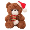 23cm Christmas Teddy Bear Dolls Plush Toy,9" Cute Brown Christmas