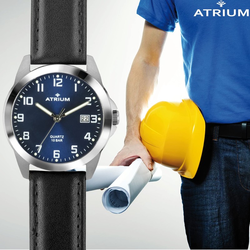 Atrium Mens Ultra Clear Silver Luminous Hands Date Quartz Watch
