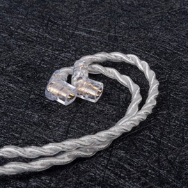 Kinboofi TRI Earphone Cable 4 Core Silver Plated Single Crystal Copper Cable, Upgraded HiFi Earphone Cable Wire Extension Cord (2.5mm Plug, C Pin)