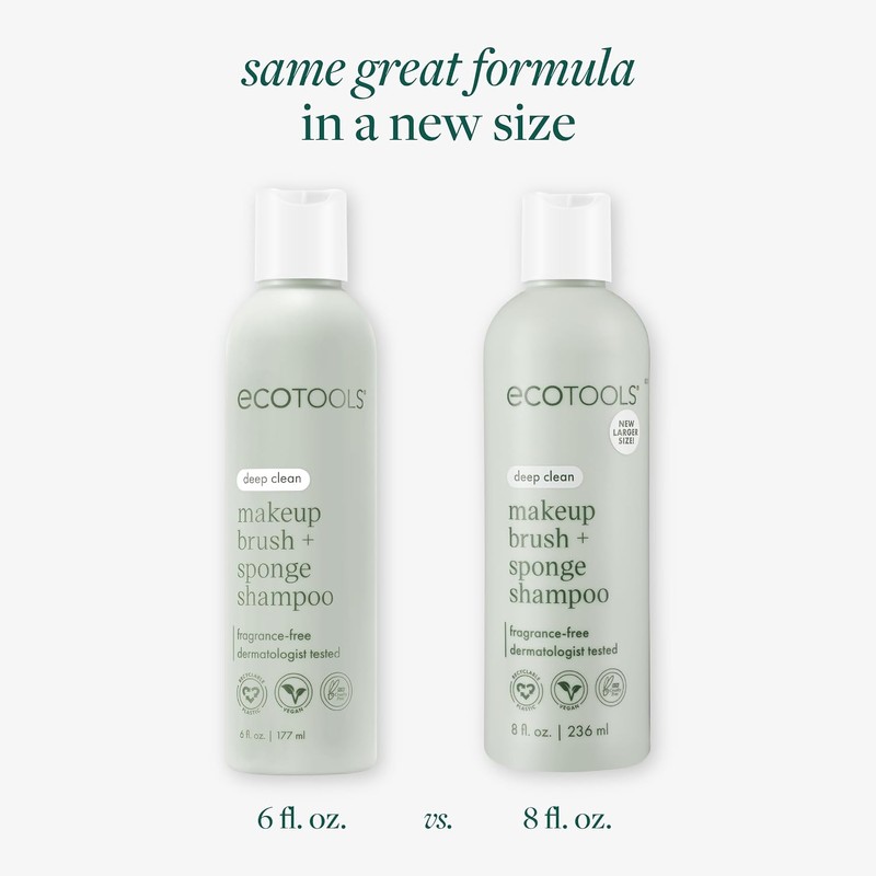 EcoTools - Shampoo Limpiador para Brochas y Esponjas de Maquillaje,