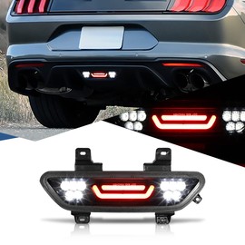 Auto Dynasty 3D LED Bar Tinted Housing Third Rear Tail Brake Light Reverse Lamp Compatible with Ford Mustang 15-18