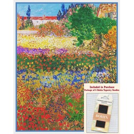Van Gogh Garden Flowers Counted Cross Stitch Pattern with Needles