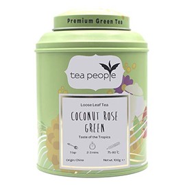 Tea People Coconut Rose Green Loose Tea Caddy 100g
