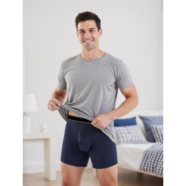 TIICHOO Washable Incontinence Underwear for Men Cotton Leakproof Underwear 5 Pack(XX-Large, 2 Black/Gray/Navy Blue/Burgundy)