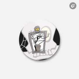 Unbranded The Nightmare Before Christmas Cartoon | 4'' X 4'' Round Decorative Magnet