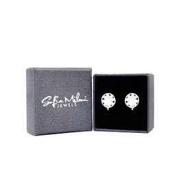 SOFIA MILANI - Women's Earrings 925 Silver - Flower Circle Stud Earrings - 20980, Sterling Silver, No Gemstone
