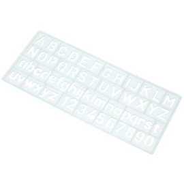 Westcott Writing Stencil, Polypropylene, lightblue, 10 mm