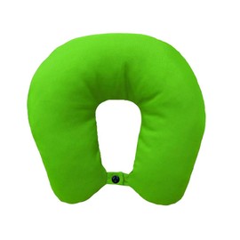 Lemos Home Neck Pillow with Microfibre Filling Neck Pillow, Comfortable Travel Pillow for Airplane, Car, Office, Ideal for Camping, Holiday and Travel Gadgets (Apple Green)