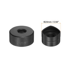 sourcing map Sheet Metal Punch Hole Punch 24mm Bearing Steel Precise Cutting Manual Knockout Punch Kit for Metal Steel Plate, Sink, Stainless Steel, Black