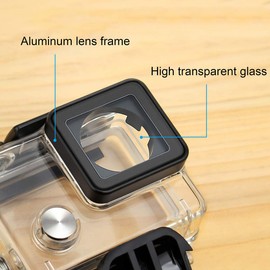 GEPULY Waterproof Housing Case for GoPro Hero 4, Hero 3+, Hero 3 Underwater Photography -Waterproof Up to 131 ft (40M) with Quick Release Mount, Thumb Screw