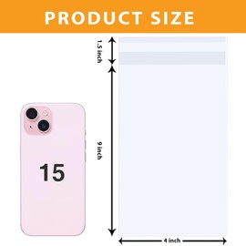 PigPotParty 4"x9" Cellophane Cookie Bags Self Sealing, 200 Pcs Clear Plastic Treat Individual Cookie Bags with seal, Perfect for Goodies, Party Favors, Snacks, Gift Wrapping