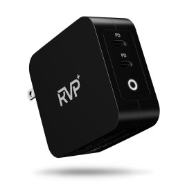 RVP+ 100W USB C Charger GaN(3rd Gen) PD3.0 Tech Power Adapter 2-Port RVP-100W2PD