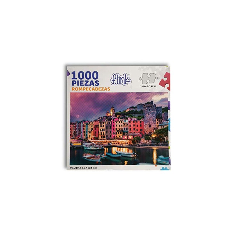 FLINK Rompecabezas Italia Muelle Portovenere 1000 Piezas 68.5 cm x