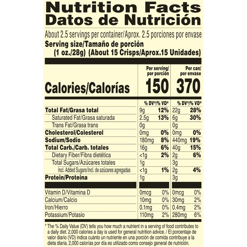 Pringles Salt and Vinegar Flavored Potato Crisps Chips (Pack of