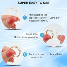 8 PCS Ring Size Adjuster,Ring Adjuster Fit Any Rings, ring smaller adjuster invisible Ring Size Adjuster, ring spacer Adjuster ring reducer for Men and Women