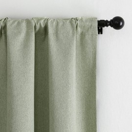 Joydeco Curtain Rods for Windows 32 to 240 Adjustable Black Curtain Rods Heavy Duty Drapery curtain Rod for bedroom Outdoor Modern Curtain Rod (Black,32"-240")