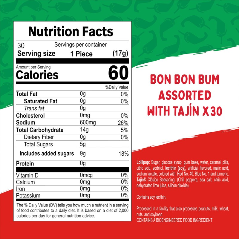Colombina Bon Bon Bum Tropical Passion Fruit & Watermelon with