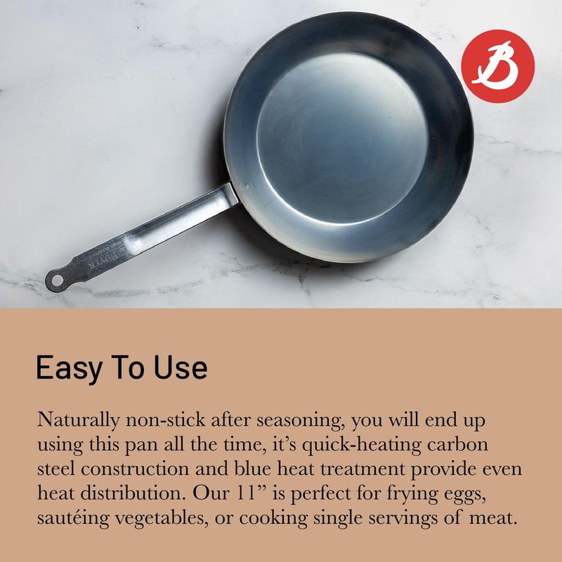 de Buyer - Blue Carbon Steel Fry Pan 2mm Thick