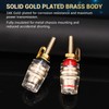Facmogu 2 Pairs Mini Gold Plated Insulated 5-Way Binding Post