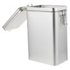 OKUMEYR Square Tinplate Coffee Storage Bucket with Lid Airtight Food