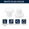 sourcing map 16 Pieces White Rubber Stopper, 9mm Plug Holes