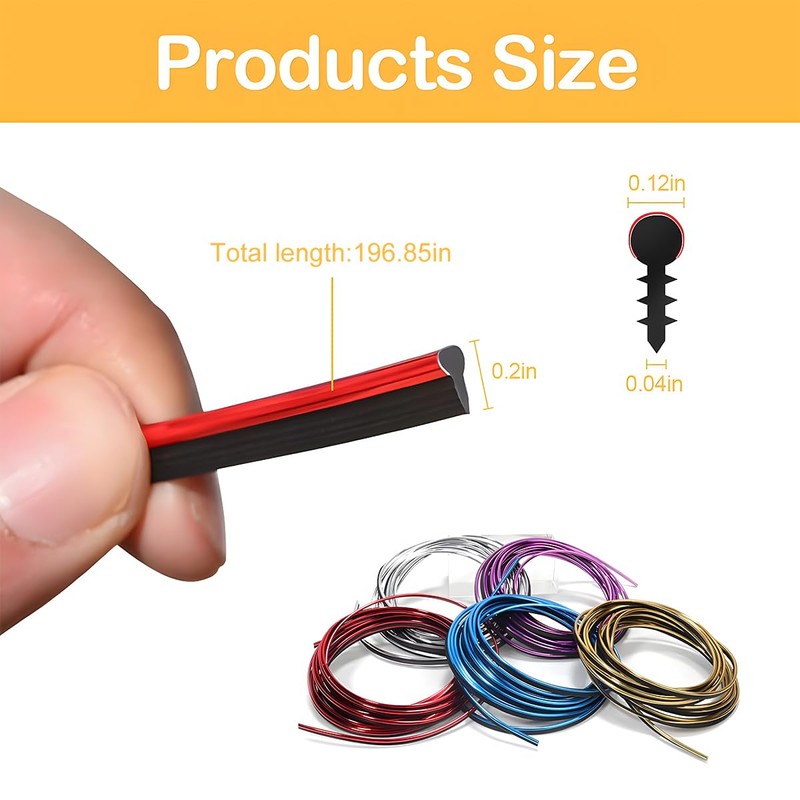 Osilly Car Interior Moulding Trim Strips, 16Ft/5M Universal Electroplating Decoration