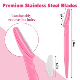 Phyyixs 100 Pcs Eyebrow and Face Razors for Women and Men, Multi-Color Facial Shavers with Protective Covers, Safe for Beginners