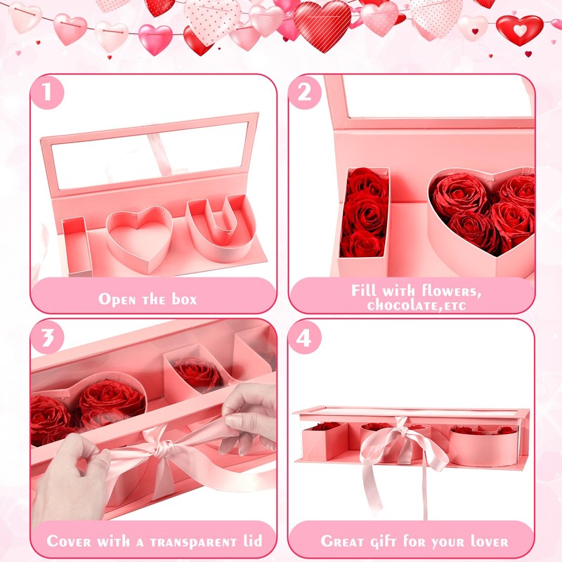 Weekgrat 6 Pcs Mother's Day Gift Empty Mom Fillable Flower