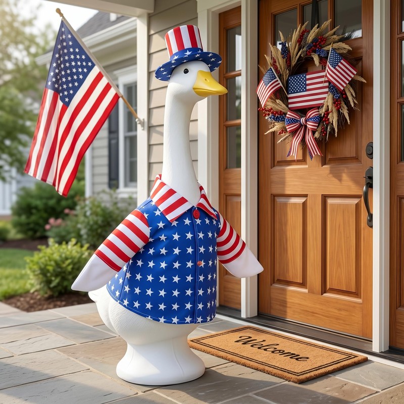 4th of July Goose Outfit for 23 Inch Lawn Goose