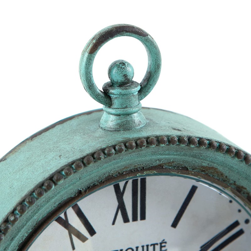 NIKKY HOME Antique Table Clock Silent Non-Ticking, Shelf Desk Top