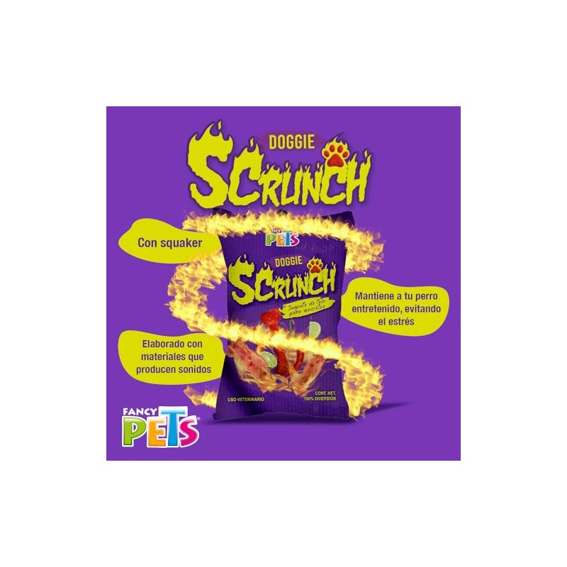 Fancy Pets Juguete para Perro Doggie Scrunch de Tela Fuego