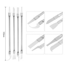 uxcell 8in1 Set Electronics Repair Tool for Curved Screen 304 Stainless Steel Pry Bar Disassemble Removing Set
